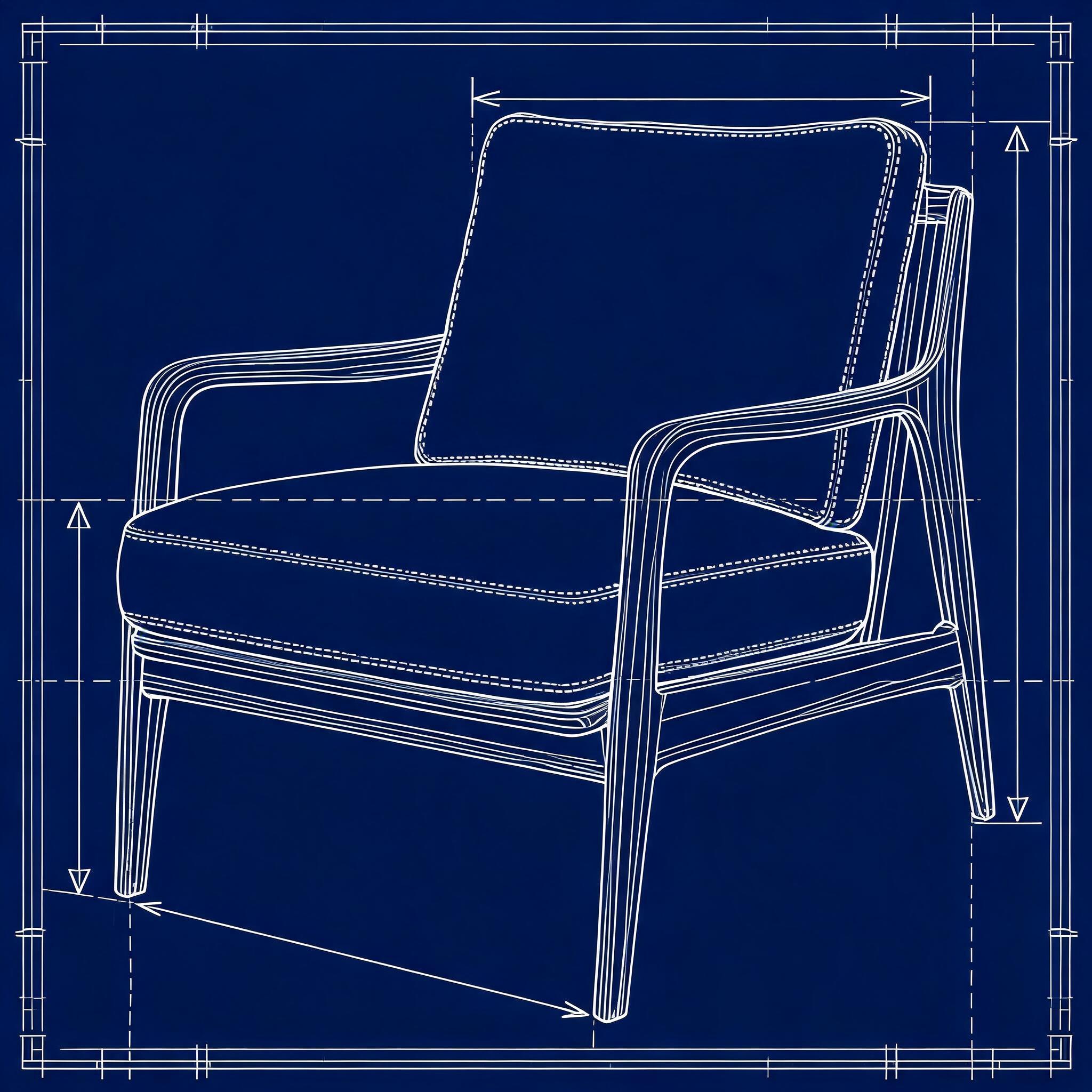 a wooden armchair after /blueprint