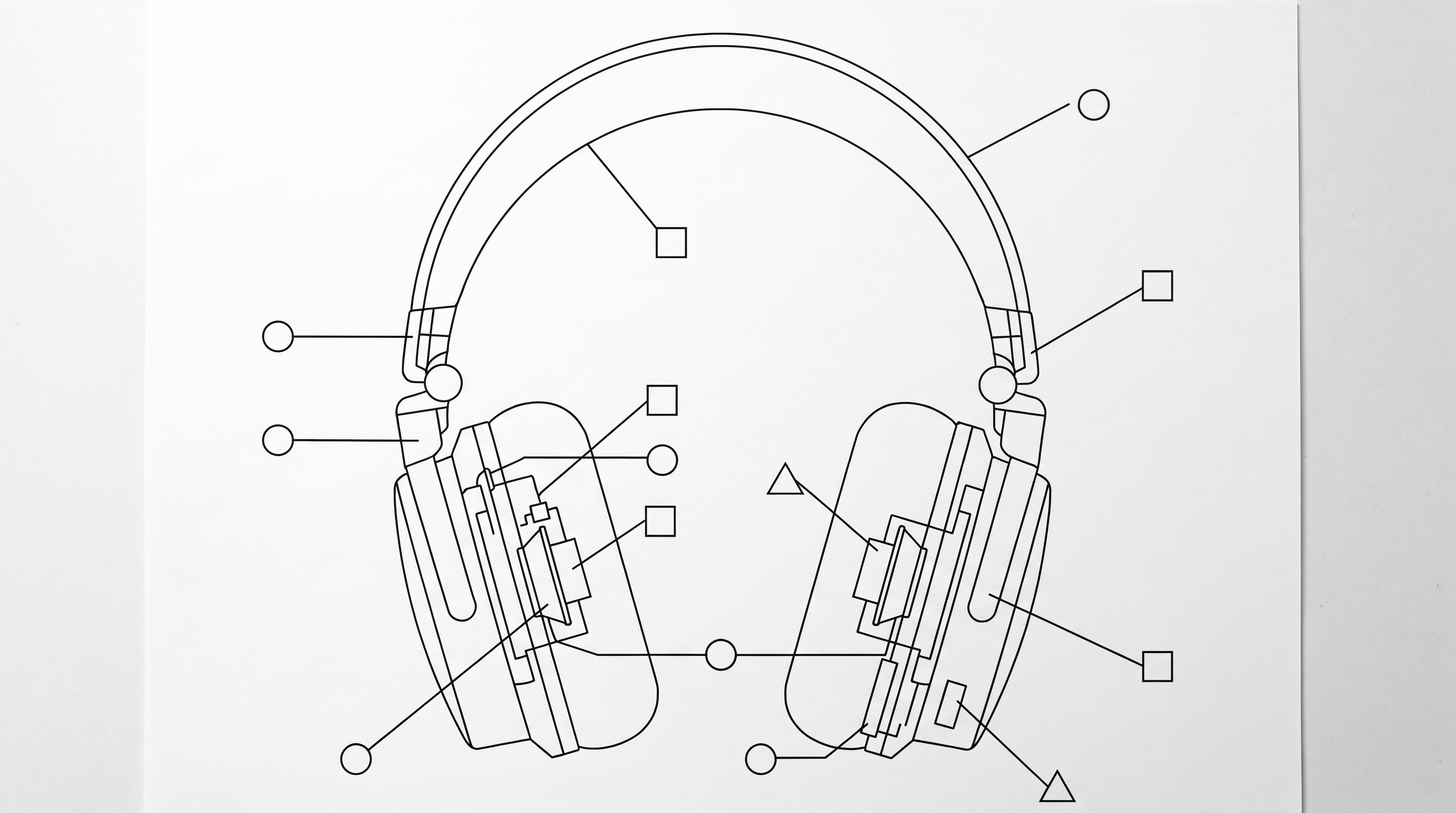 over-ear headphones after /schematic