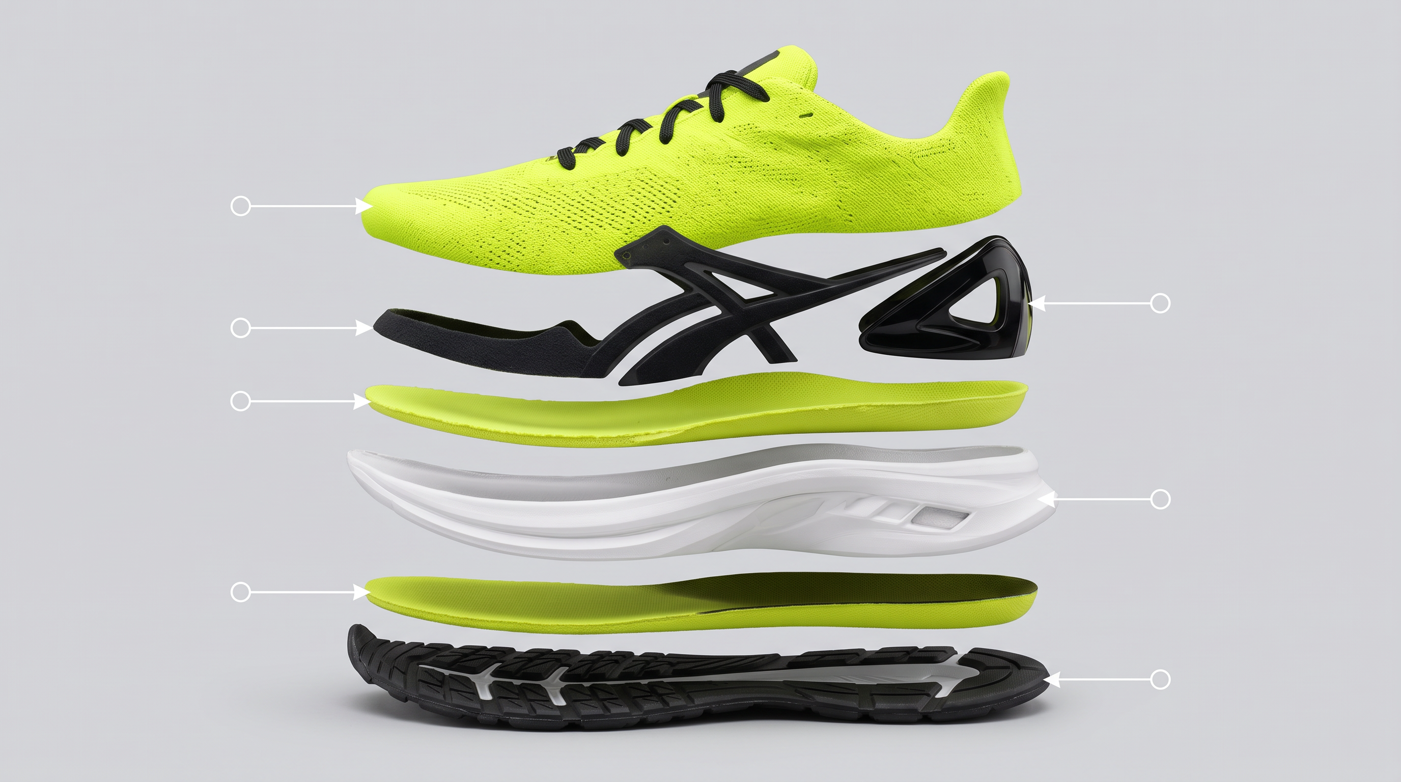 a running shoe after /layers
