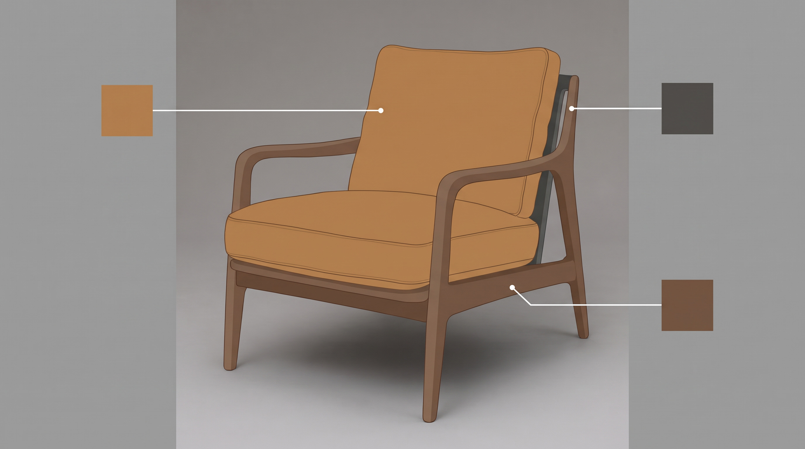 a wooden armchair after /materials
