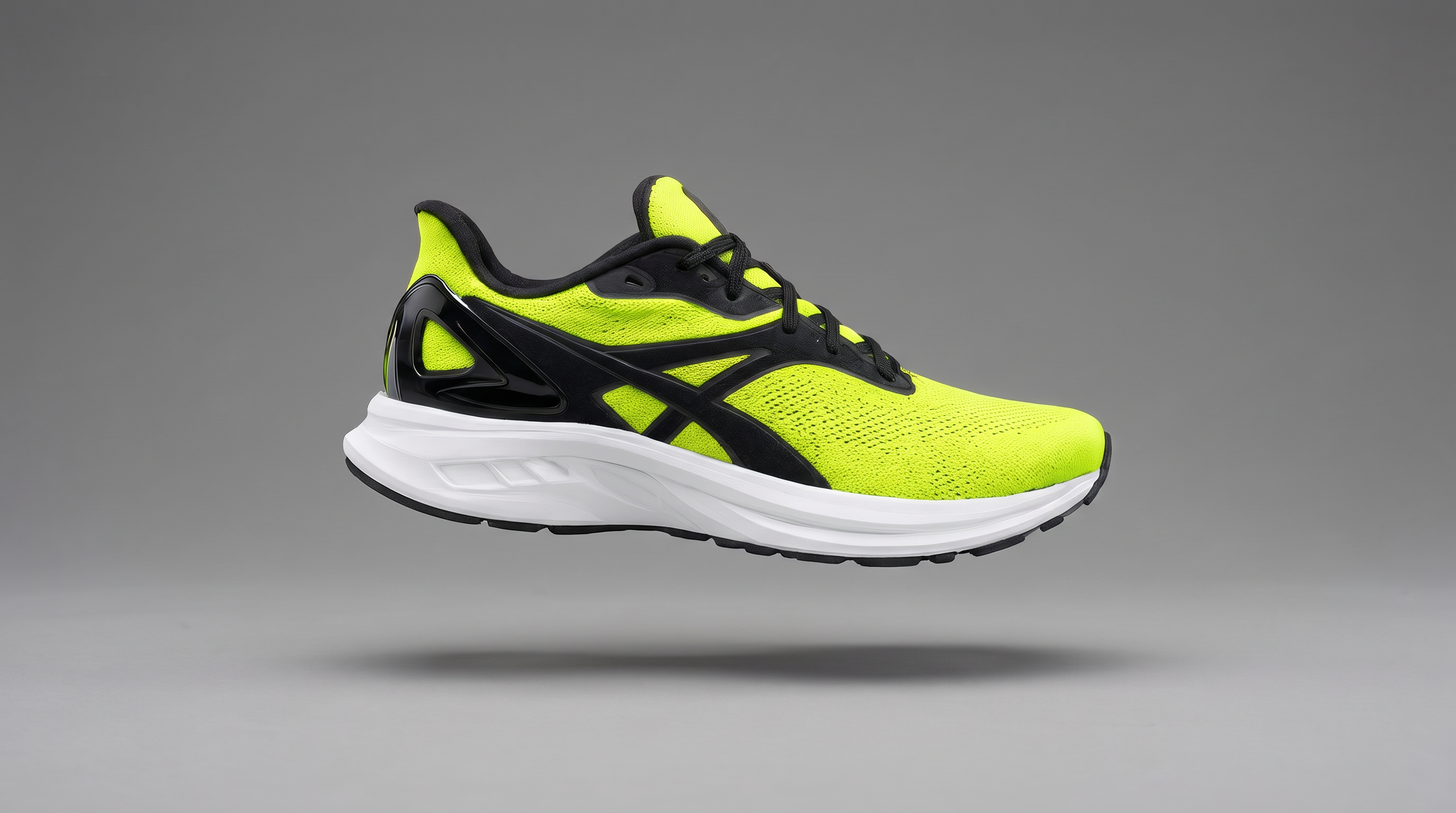 a running shoe after /floating