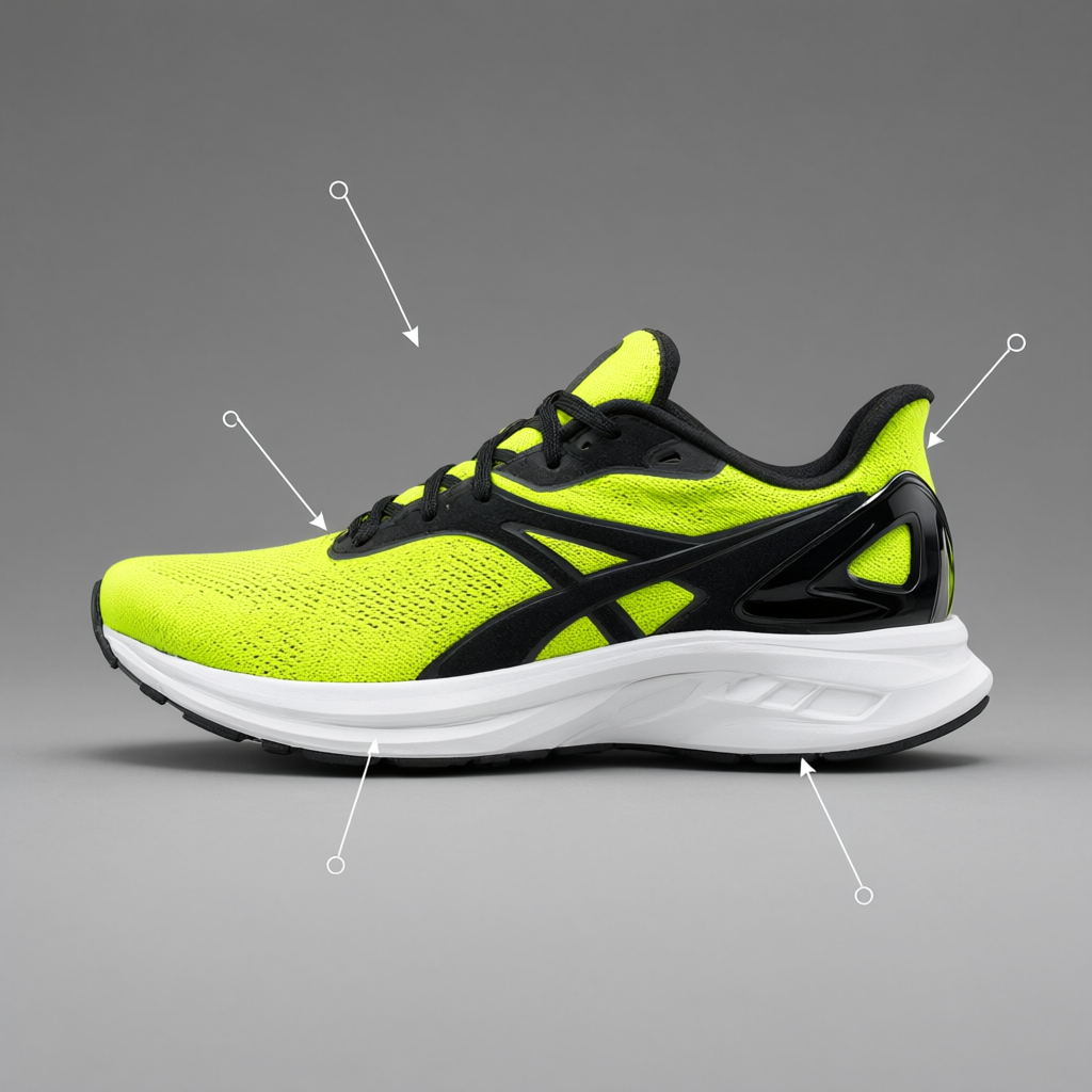 a running shoe before the command